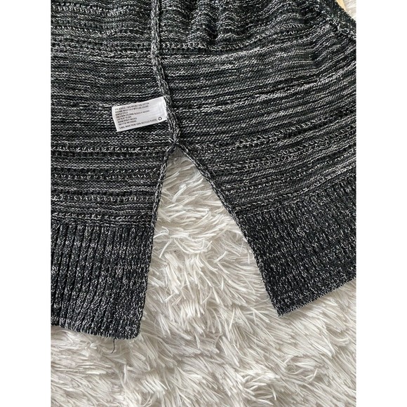 Knox Rose Open Front Cardigan Fringe Boho Festival Size XS NWT Black Marled - Picture 9 of 13